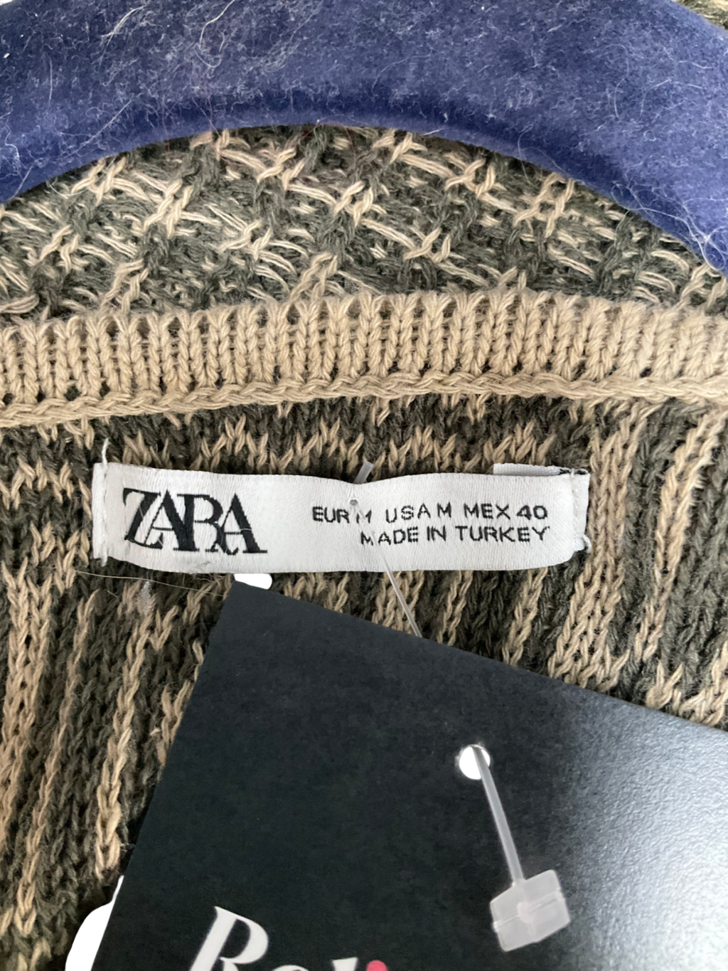 ZARA Beige Knitted Vest UK M