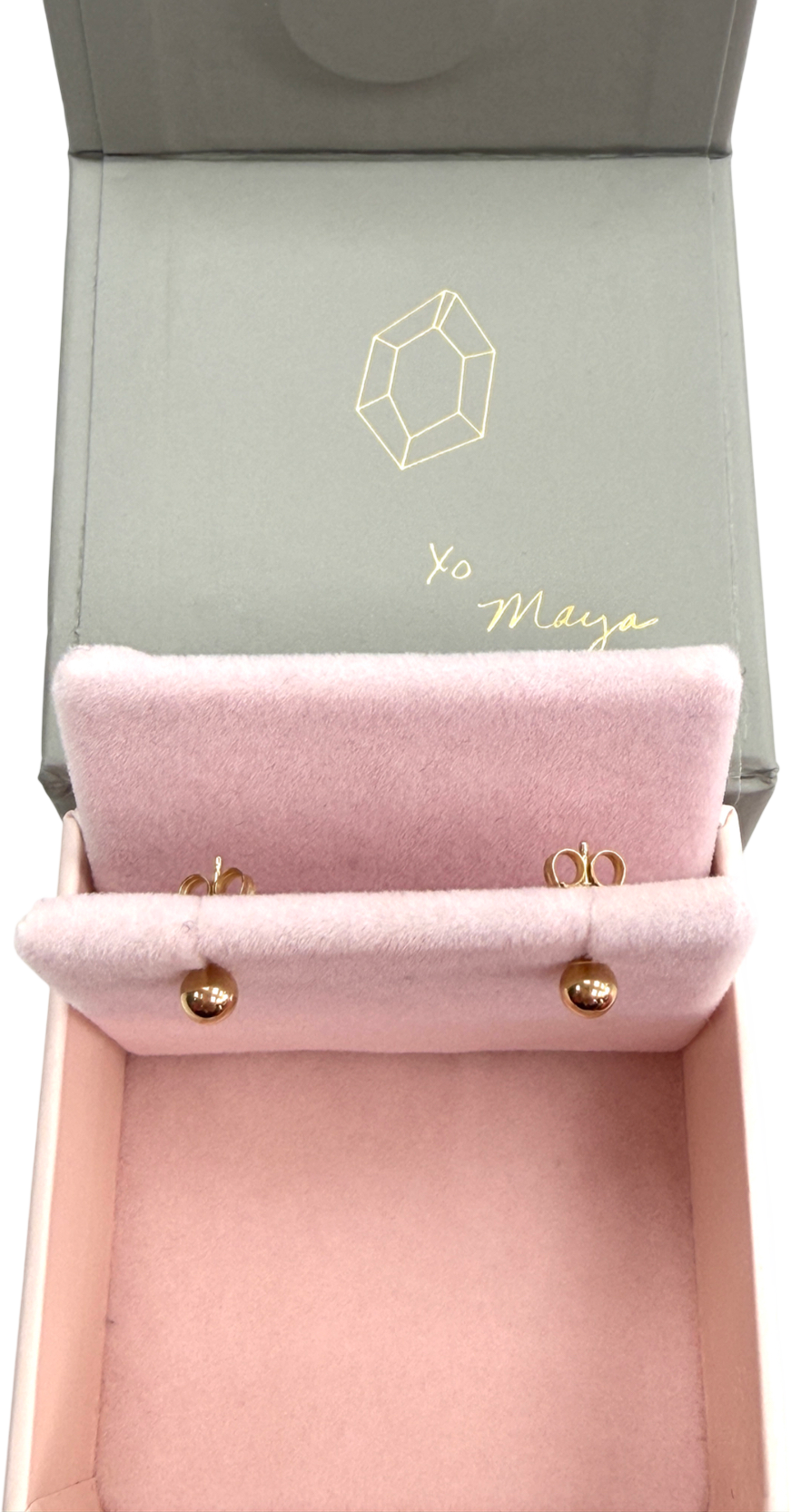 Maya Brenner 14k Yellow Gold Mini Preppy Posts Earrings