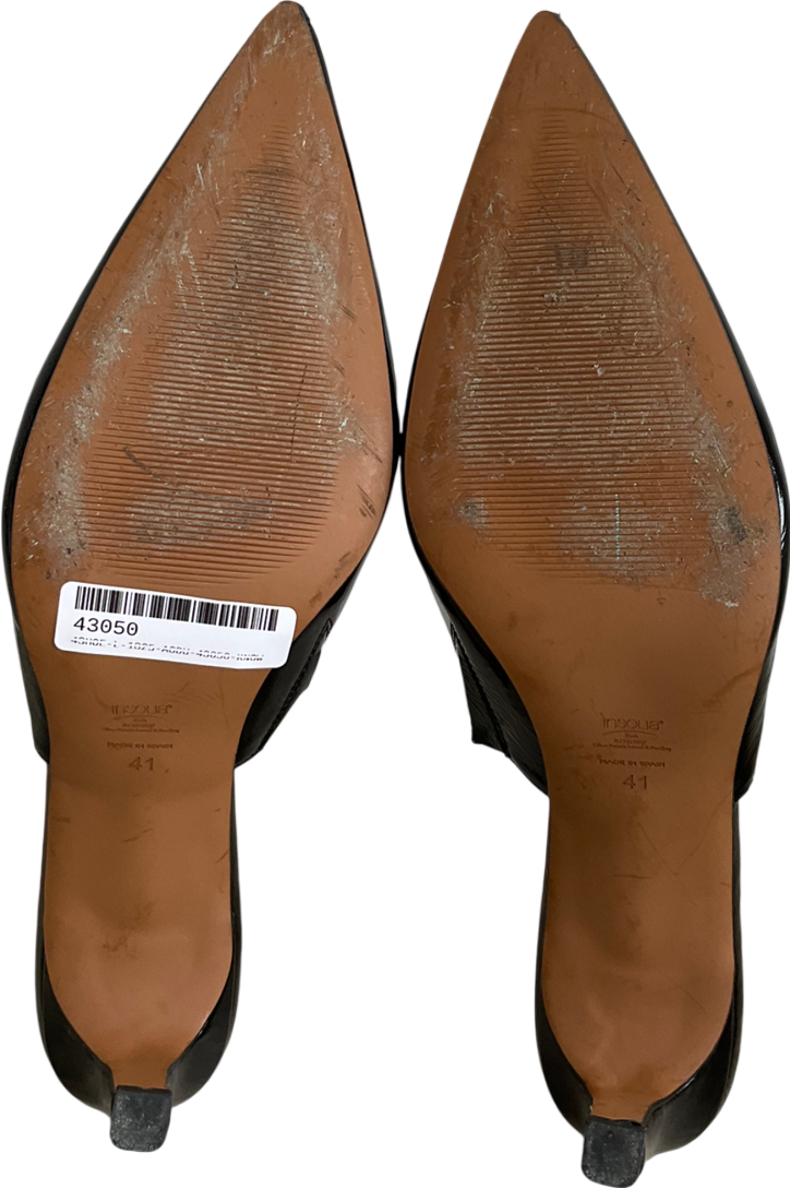 M&S Black Pointed Toe Slip On Heels UK 8 EU 41 👠