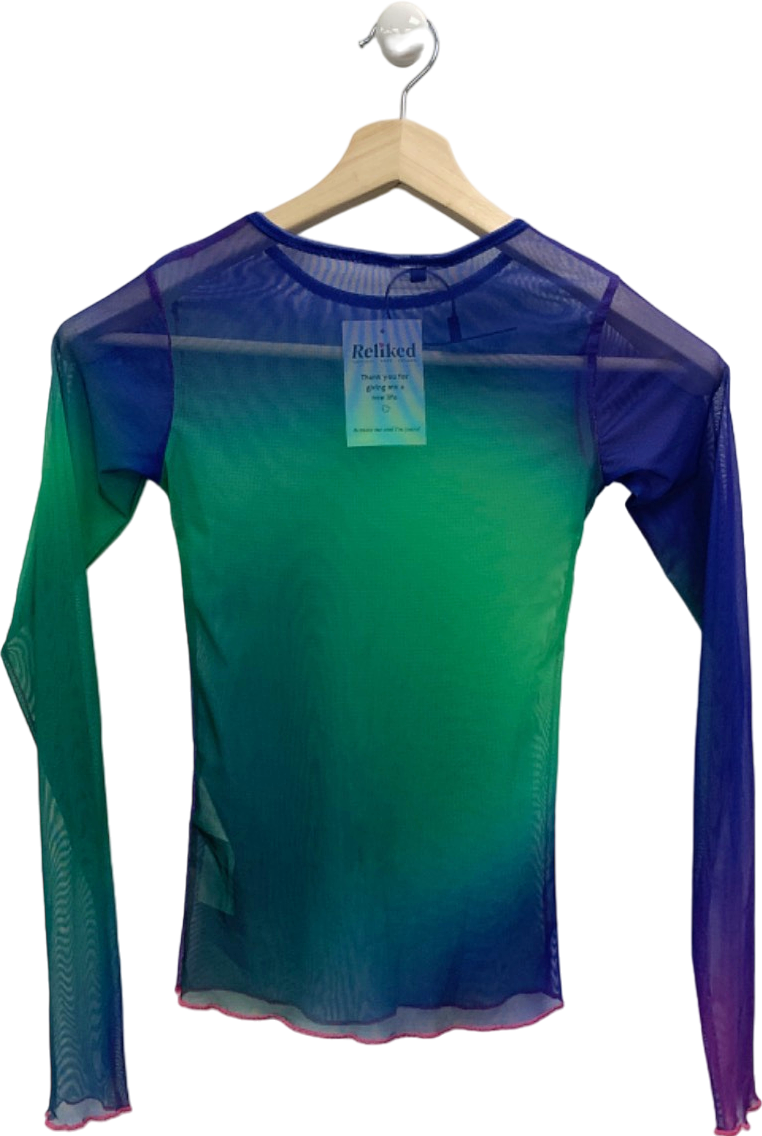Reliked Green Mesh Top UK S
