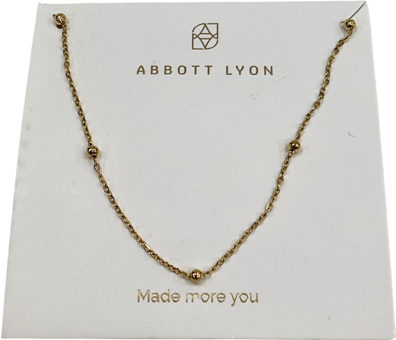 Abbott Lyon Metallic Sphere Chain Necklace (gold) One Size