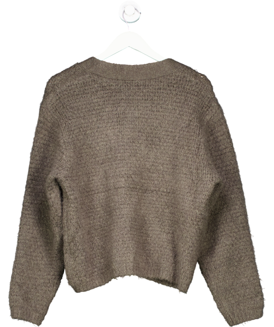 s.deer Grey Textured Cardigan UK M