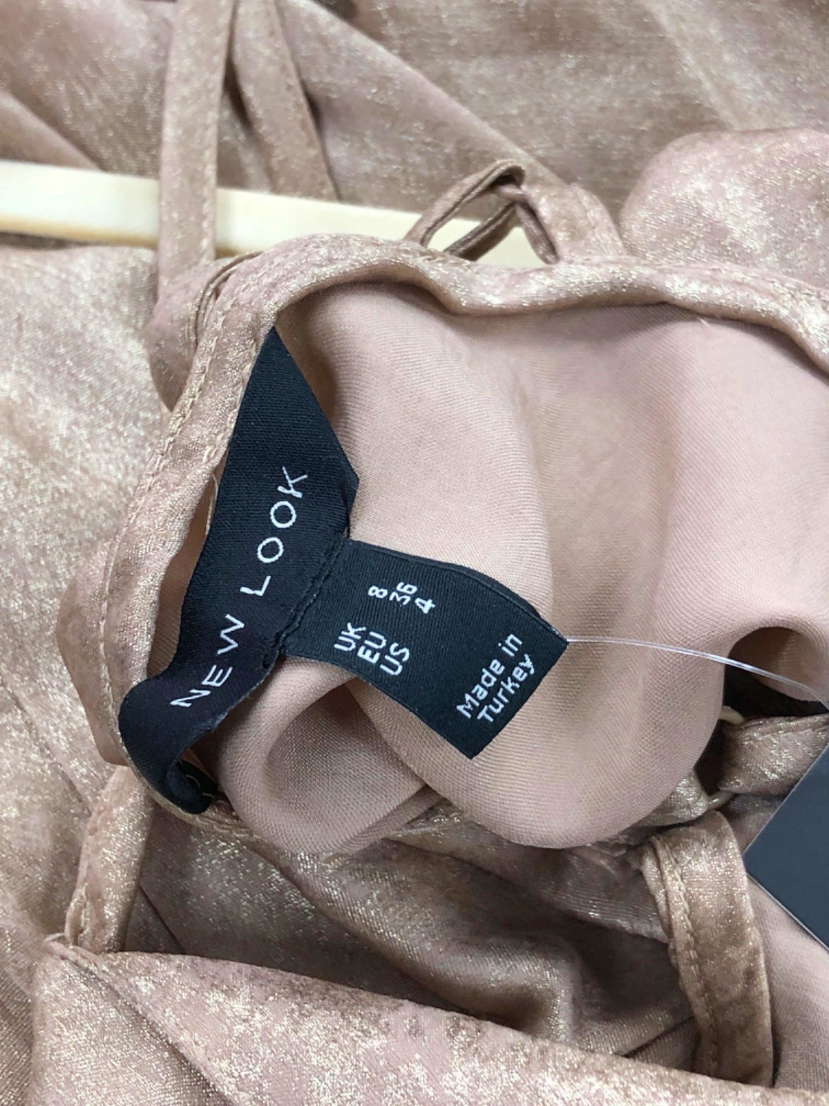 New Look Brown Satin Slip Dress UK 8