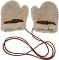 De savary Cream Shearling Mittens One Size