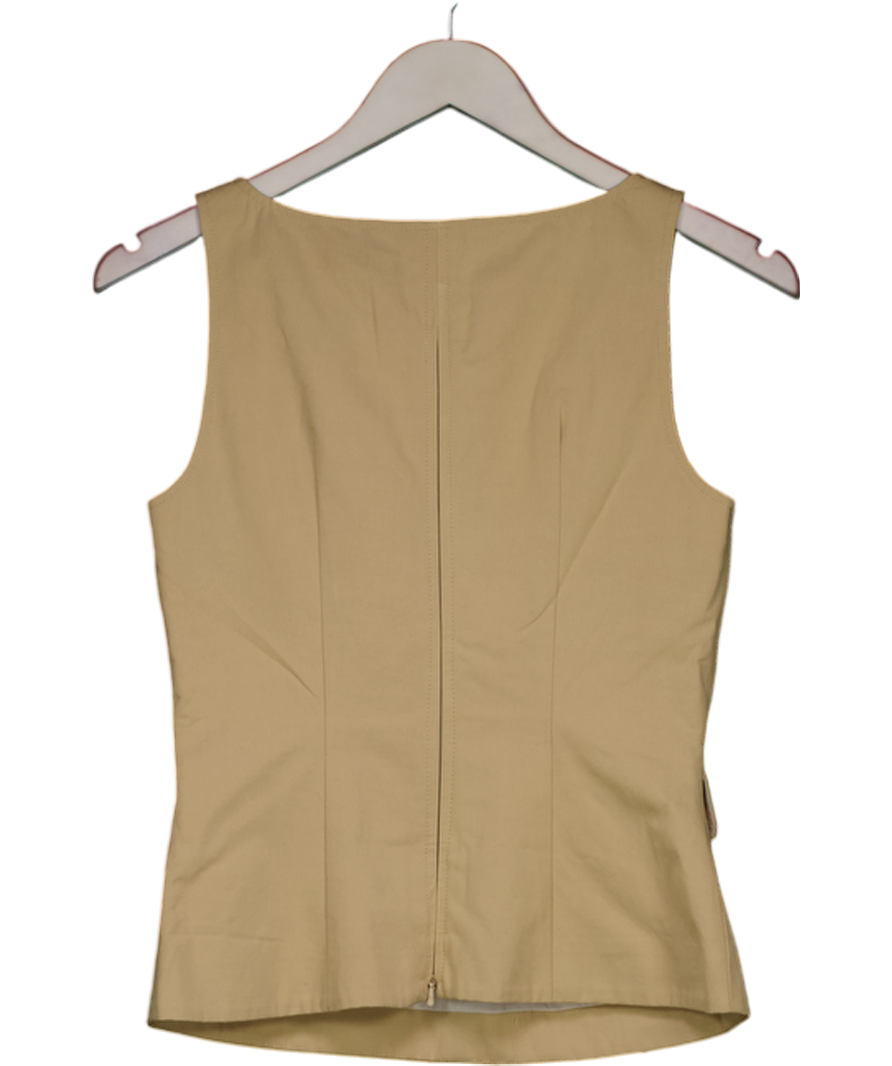 Aligne Beige Prose Square Neck Top UK 6