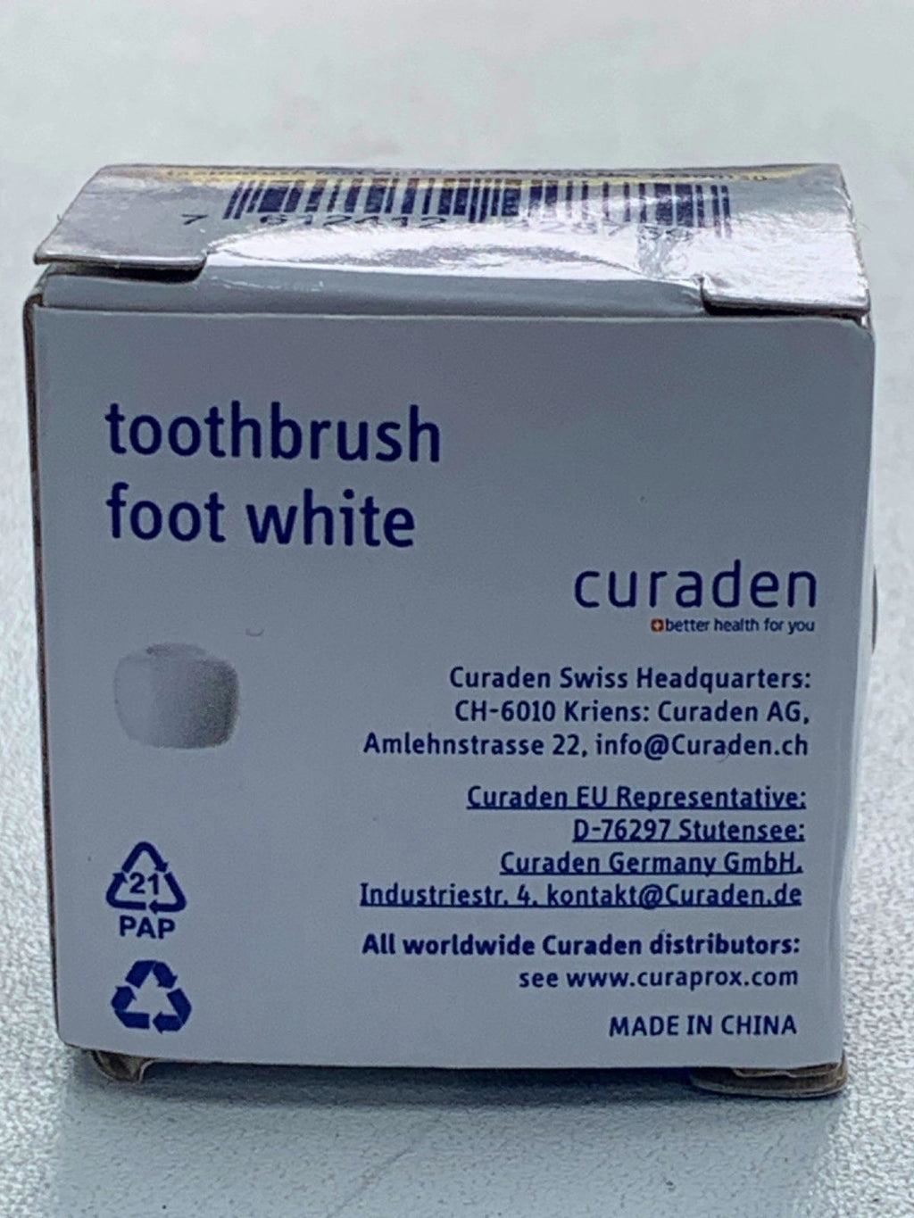 Curaprox Toothbrush Foot White