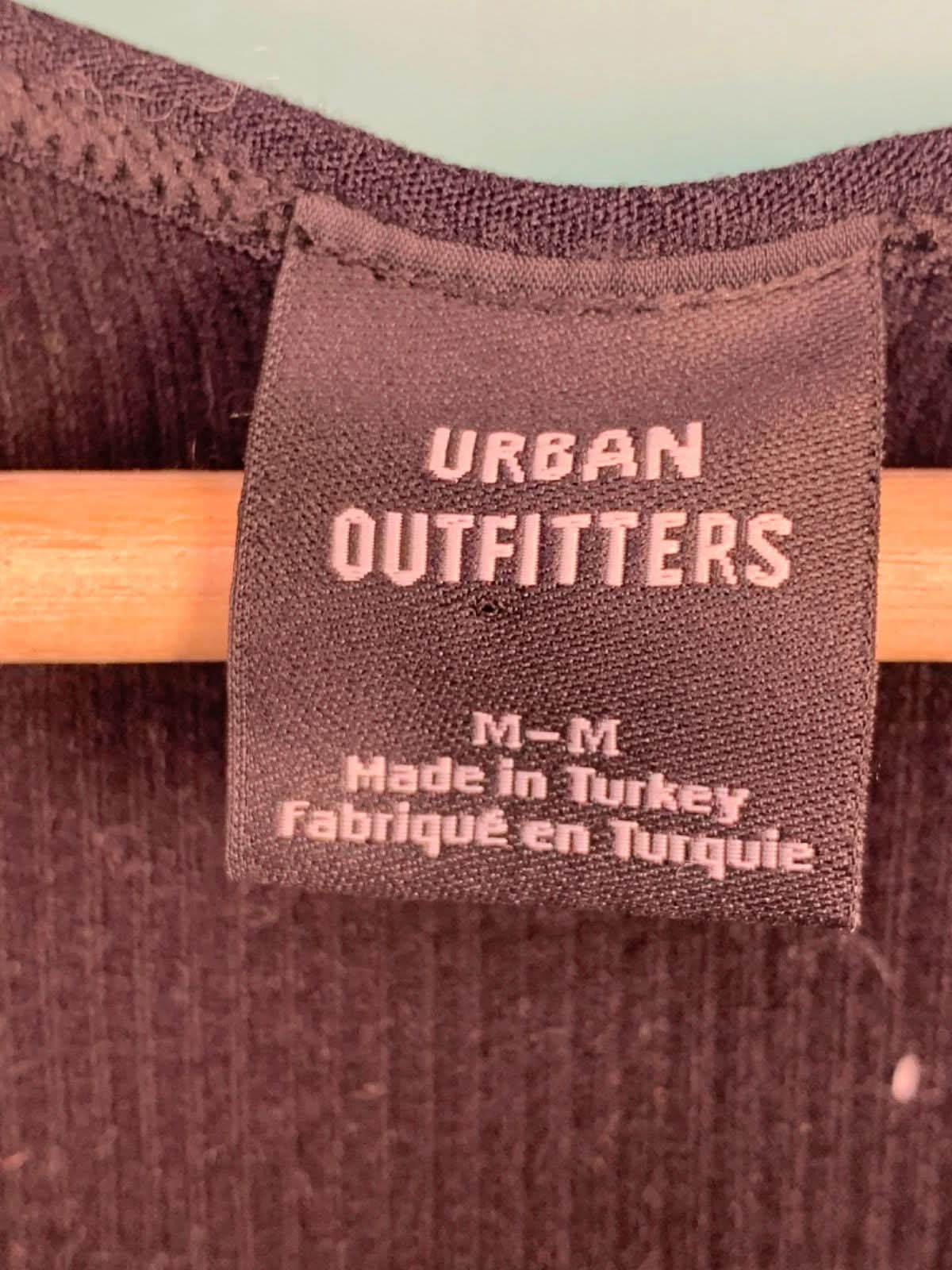 Urban Outfitters Black Ribbed Cropped Vest Top M