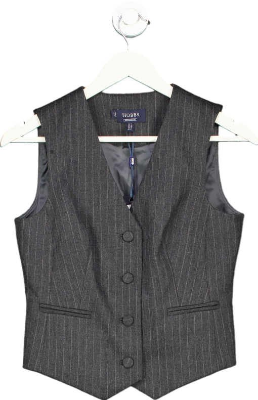 Hobbs Charcoal Chelsea Waistcoat top UK 8