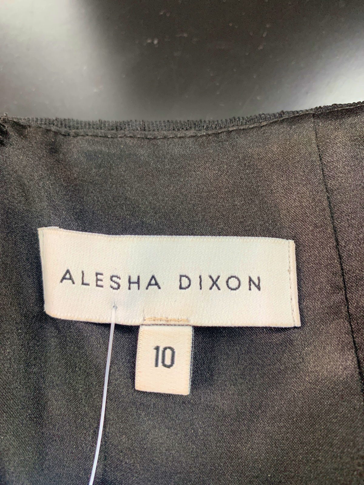 Alesha Dixon Black Off-Shoulder Midi Dress UK 10