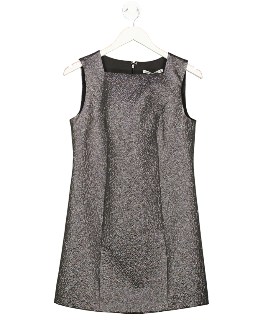 Abercrombie & Fitch Metallic Grey  Square Neck Mini Dress UK S
