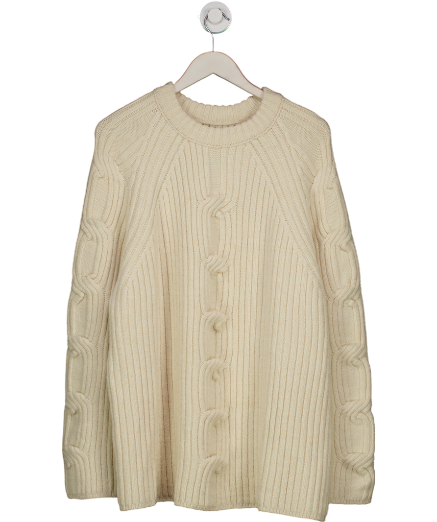 ASOS Cream Oversized Cable Knit Jumper UK L