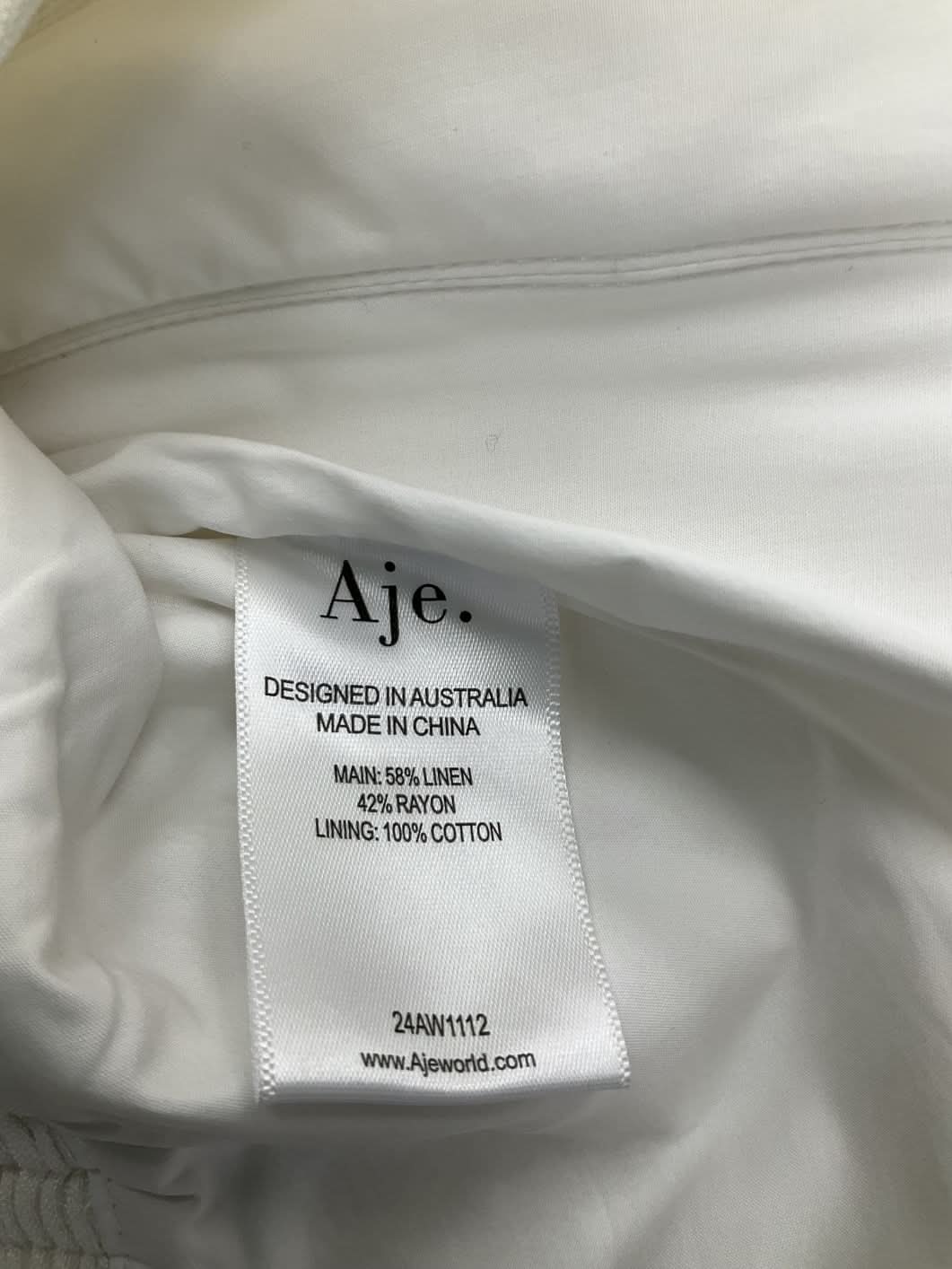 Aje Cream Oriel Ruched Bustier UK 8