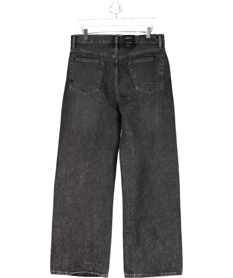 All Saints Black Lenny Loose Fit Wide Leg Denim Jeans W30