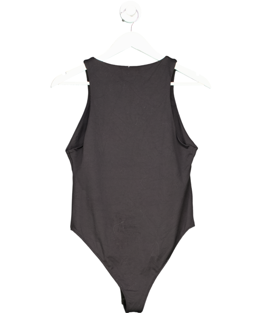 ZARA Black Gathered Polyamide Bodysuit UK M