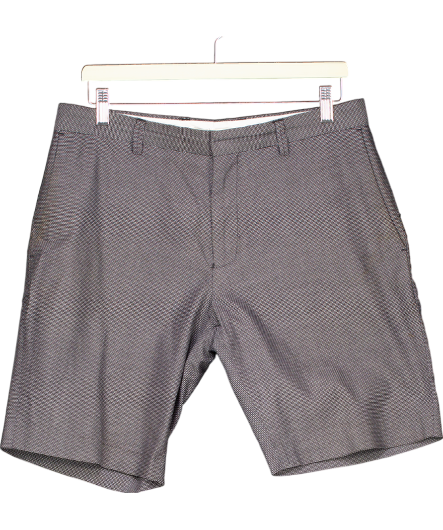 REISS Black And White Adjuster Shorts W32