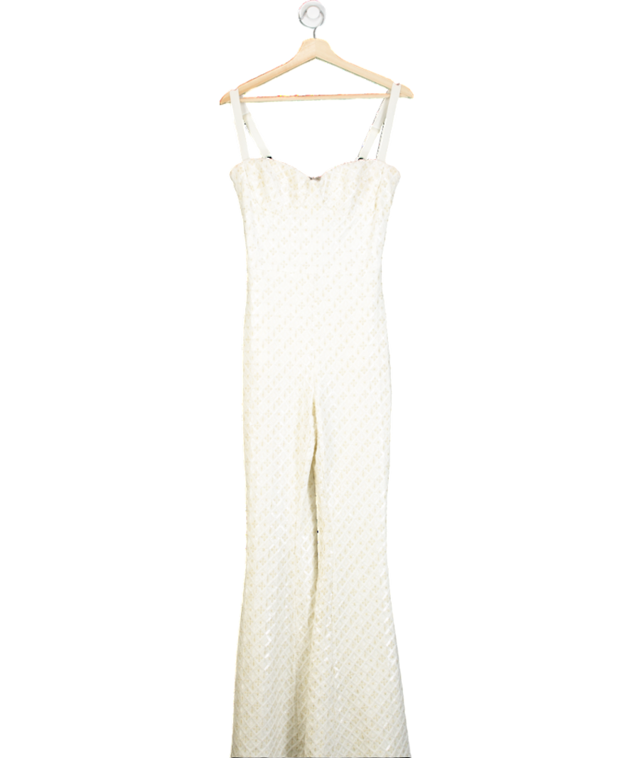 Nadine Merabi White Hailey Jumpsuit UK S
