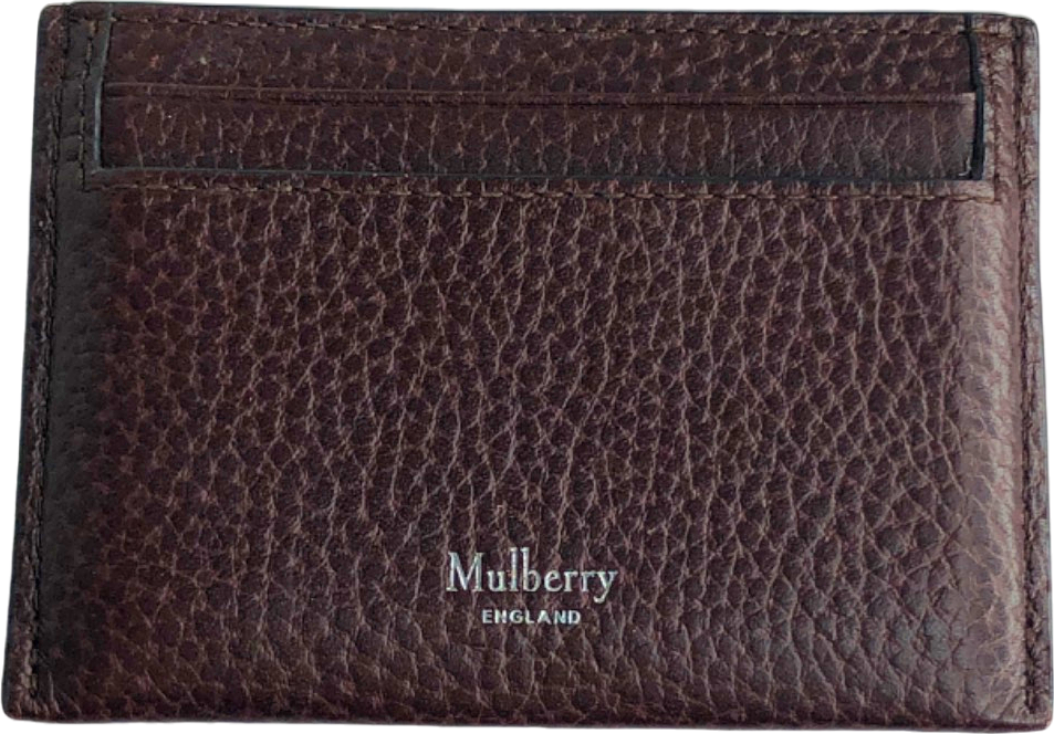 Mulberry Brown Leather Card Holder