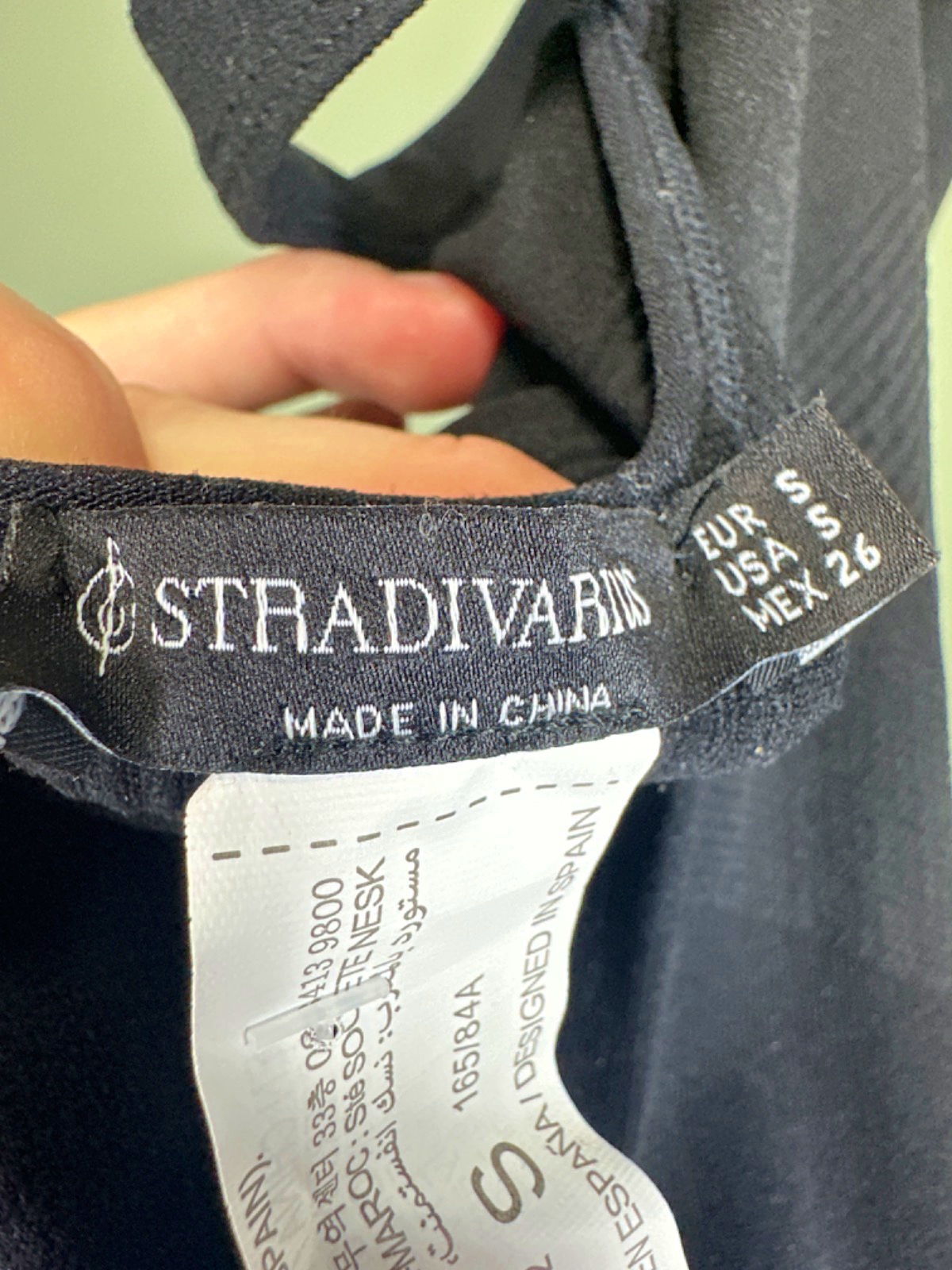 Stradivarius Black Jumpsuit with Strappy Back UK S