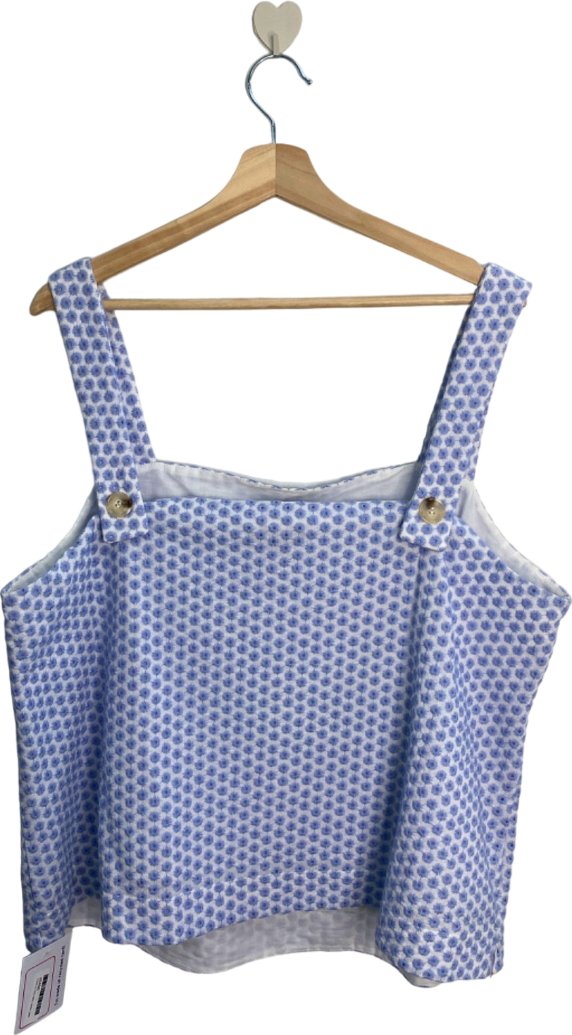 Phase Eight Blue Floral Print Top UK 18