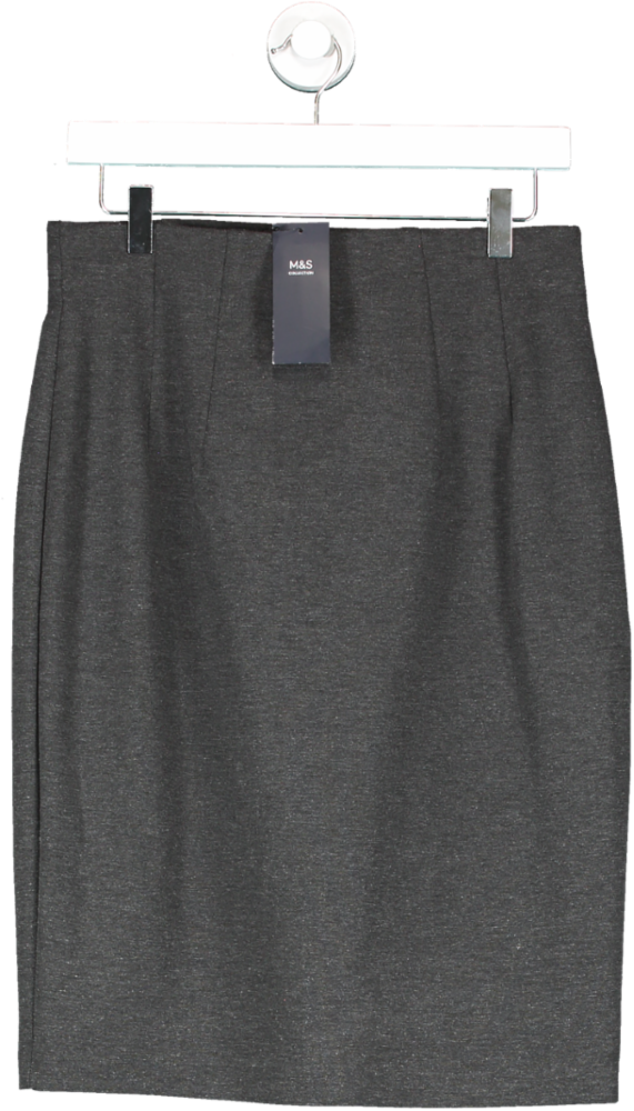 M&S Grey Mark Knee Lencgth Pencil Skirt BNWT UK 12