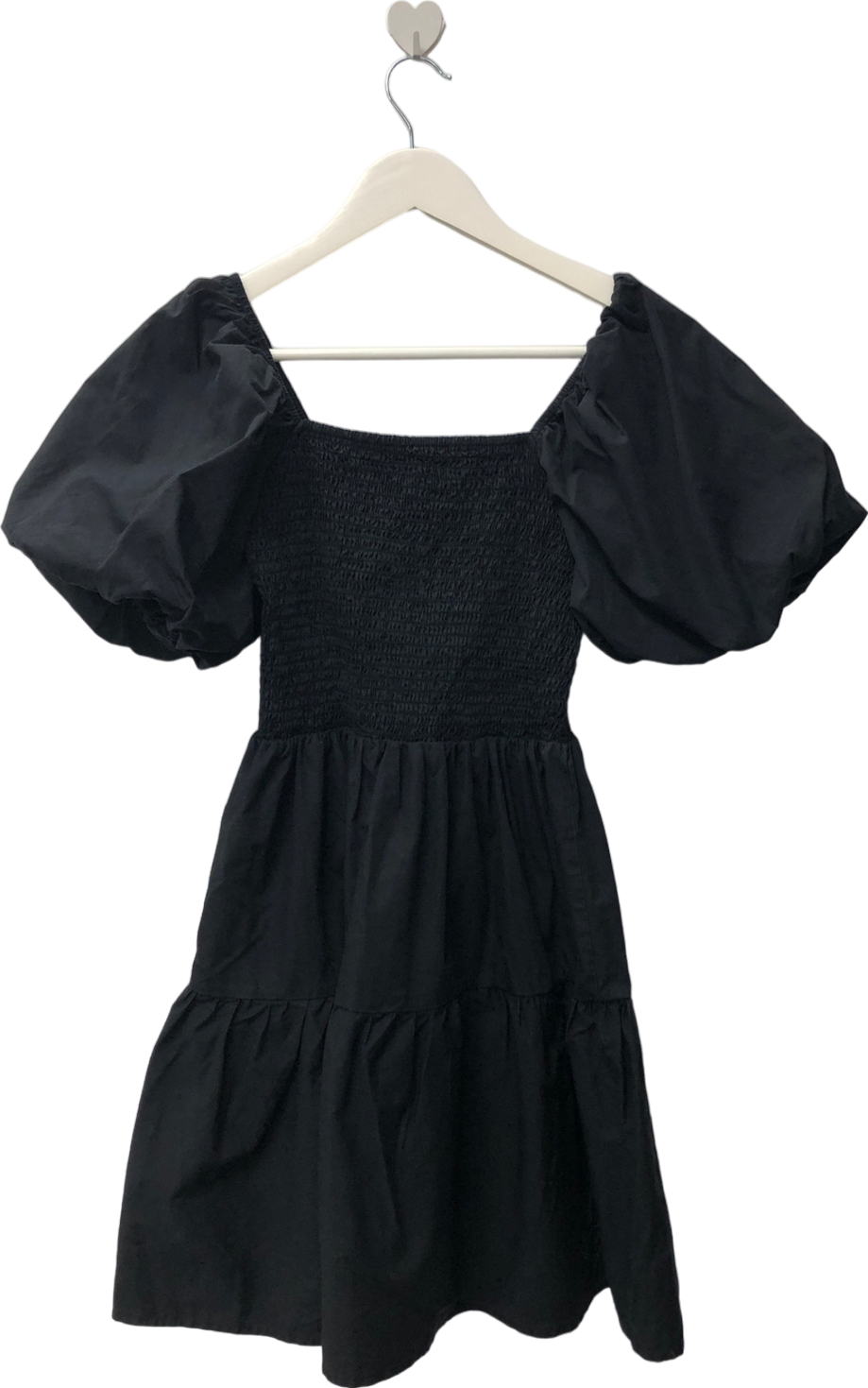 In The Style Corset Detail Puff Sleeve Mini Skater Dress In Black UK 12