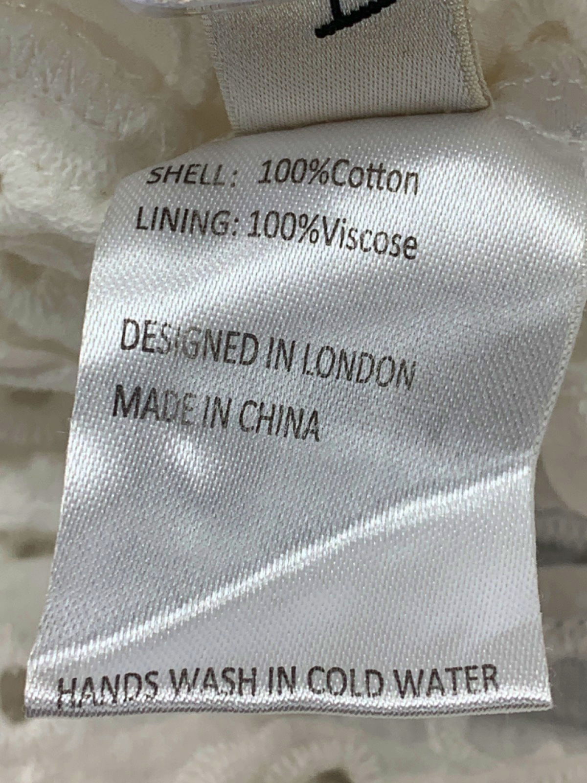 Jovonna London White Eyelet Ruffle Top UK S