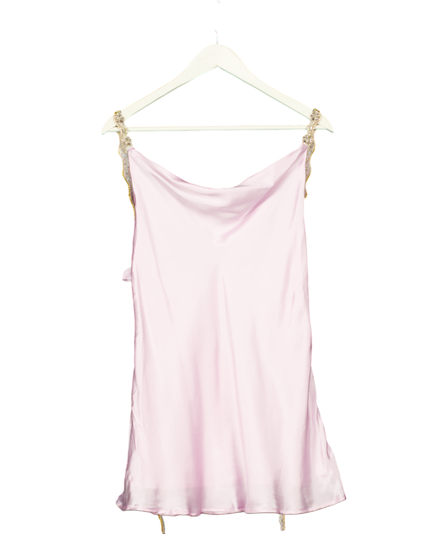 Sisters the Label Purple Sofia Silk Mini Dress One Size