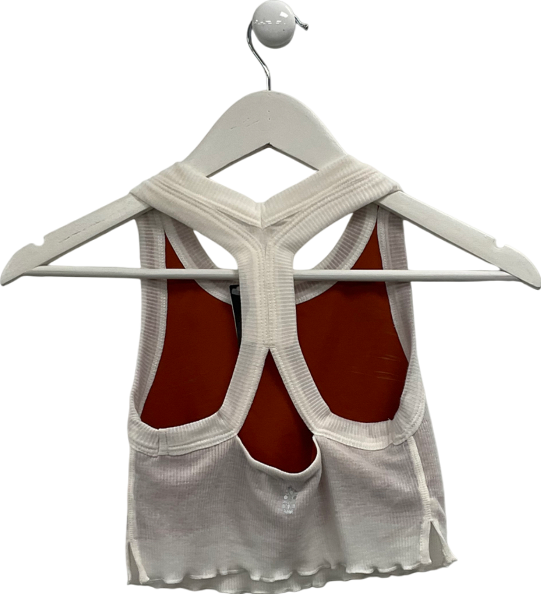 Free People Cream Layered Sports Bra UK M