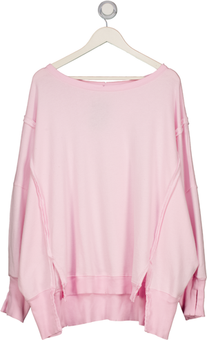 FREE PEOPLE Baby Pink We The Free Camden Sweatshirt UK L