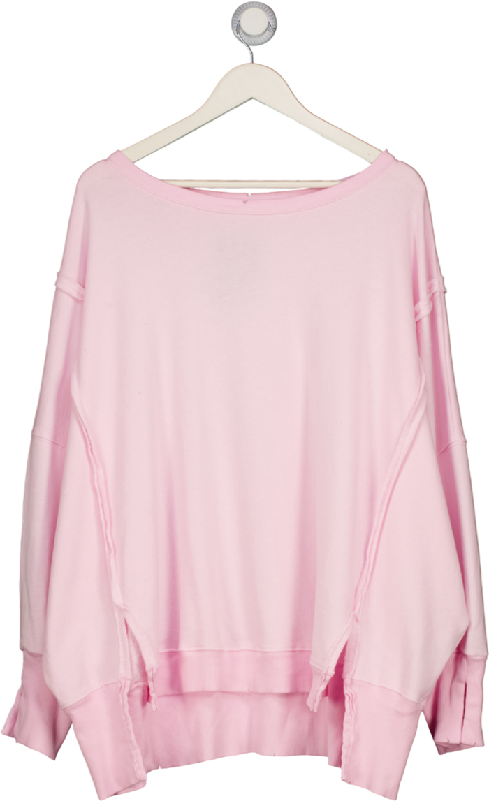 FREE PEOPLE Baby Pink We The Free Camden Sweatshirt UK L