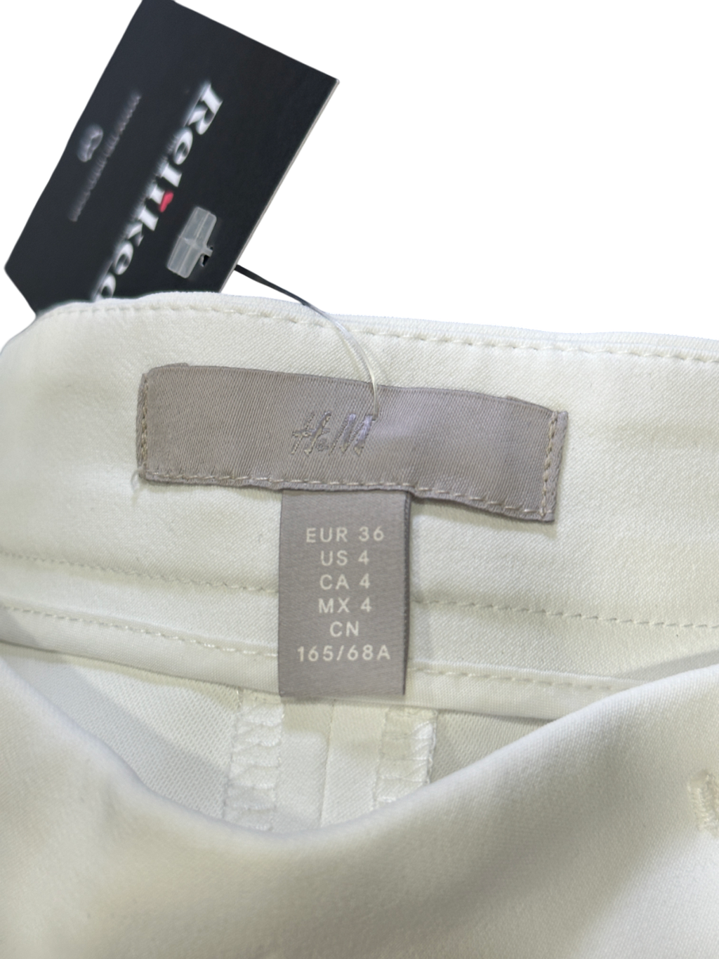 H&M White Button Detail Shorts UK 8