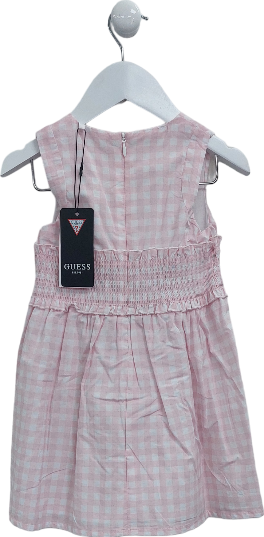 Guess Pink Checked Dress 2 Yrs