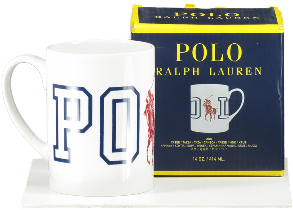 Polo Ralph Lauren White Icon Polo Logo Porcelain Mug
