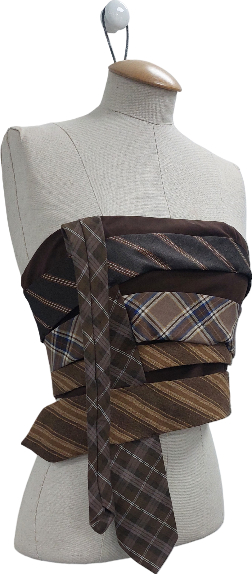 Jaded London Brown All Tied Up Wrap Around Corset Tie Top UK S