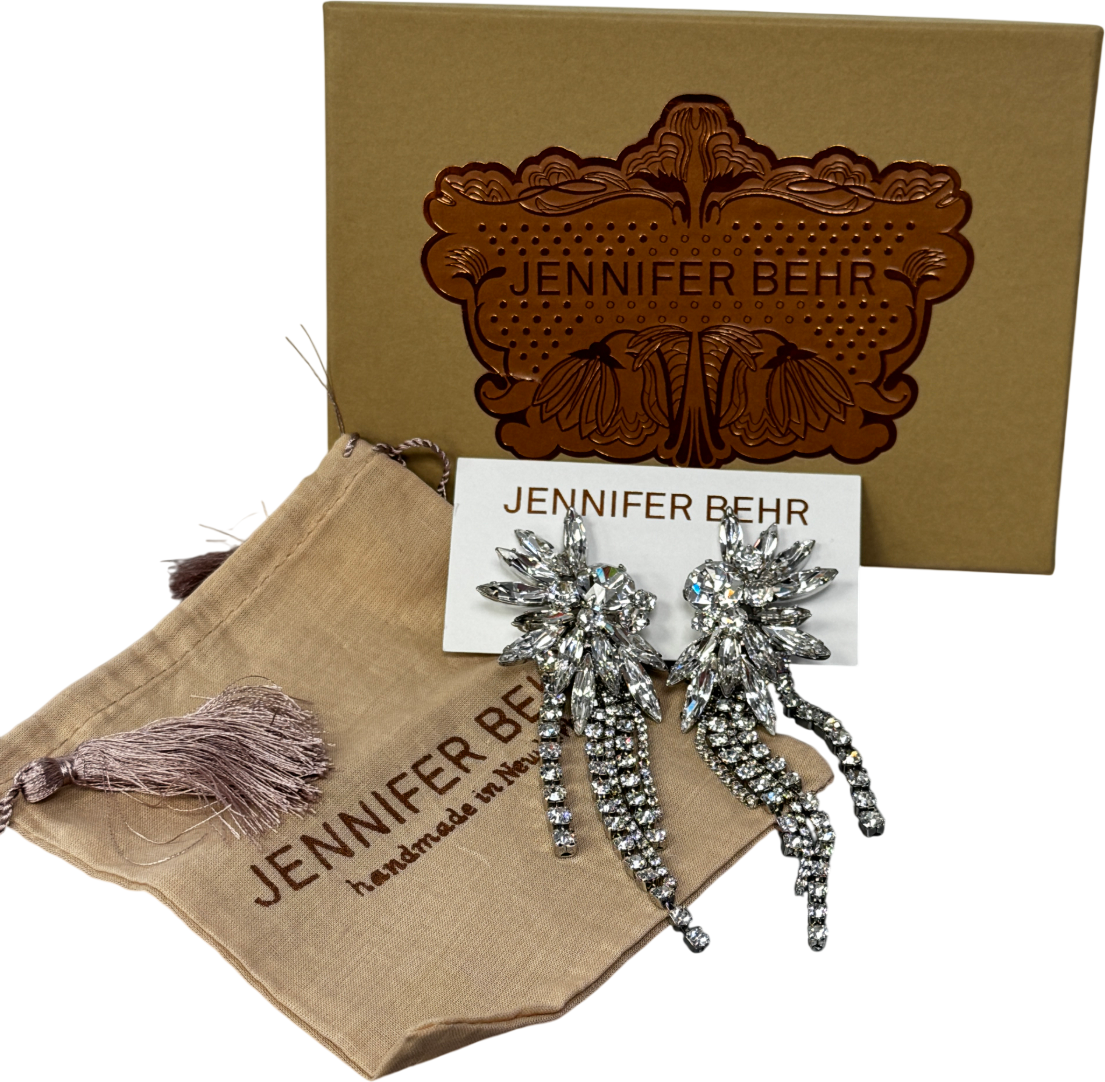JENNIFER BEHR Metallic Shantalle Crystal-embellished Drop Earrings In Box