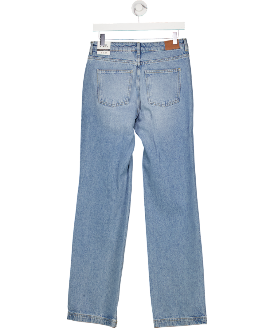 ZARA Mid Blue High Waisted Bootcut Fit Jeans UK 8