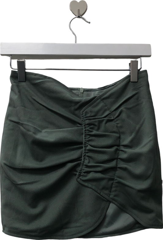 Noughts & Kisses Green Khaki Mini Skirt UK S