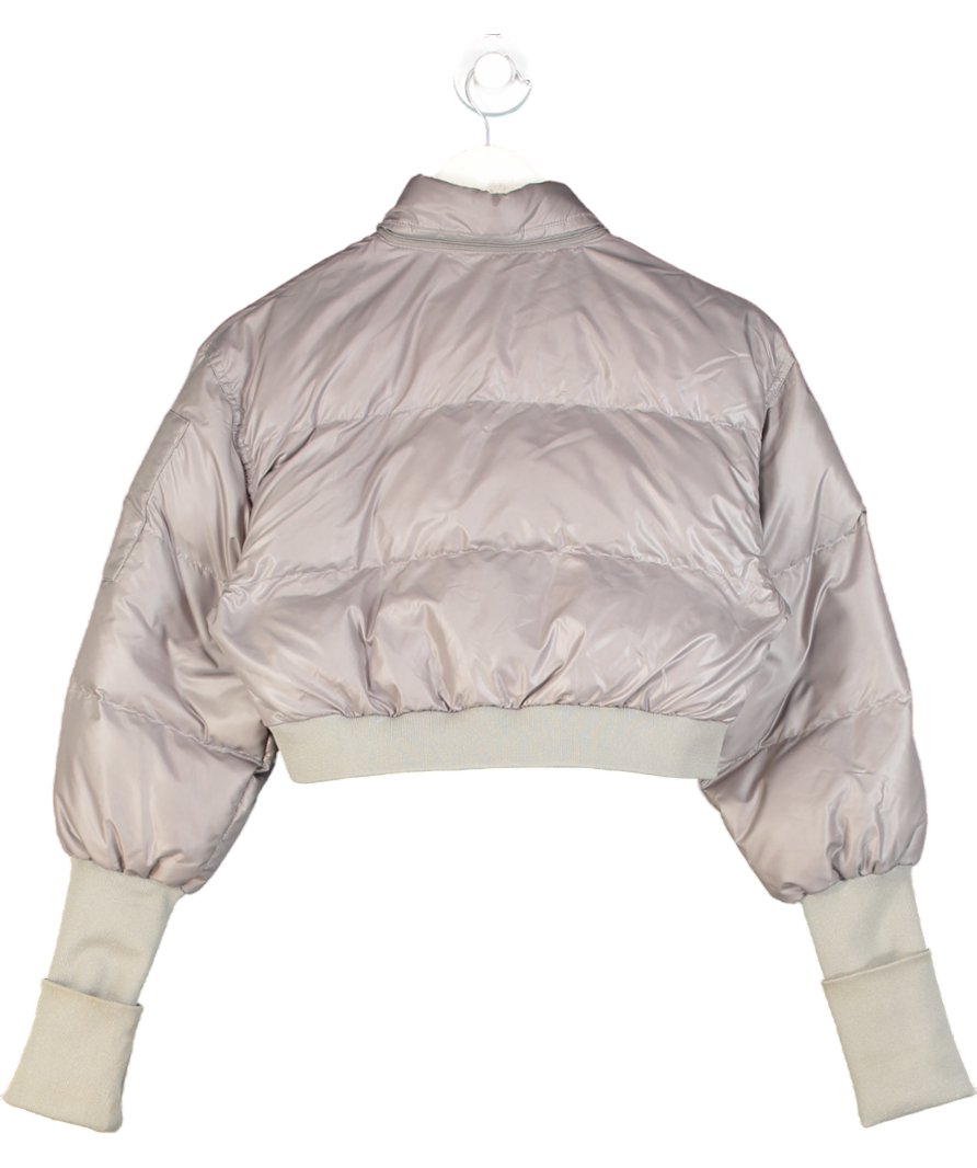 Lapp Grey Cropped Puffer Jacket UK M