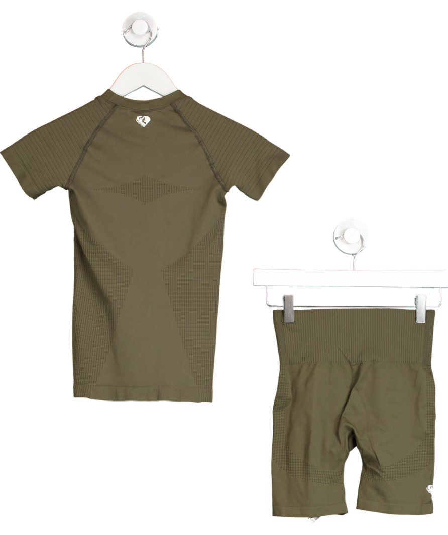 Womens Best Green Power Seamless T-shirt And Short Set UK XS