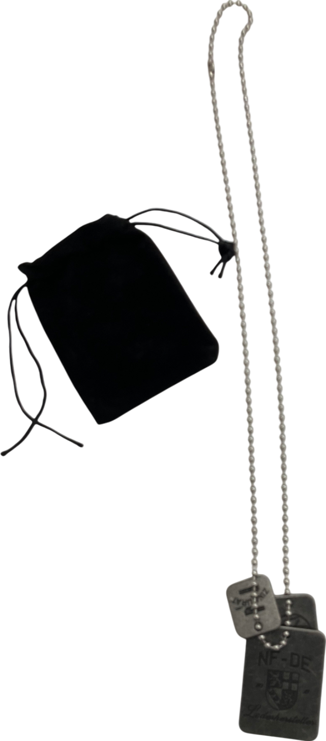 no faith studios Metallic Dog Tag Necklace