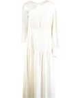 ASOS White One Linen Blend  Shoulder Maxi Dress UK 8