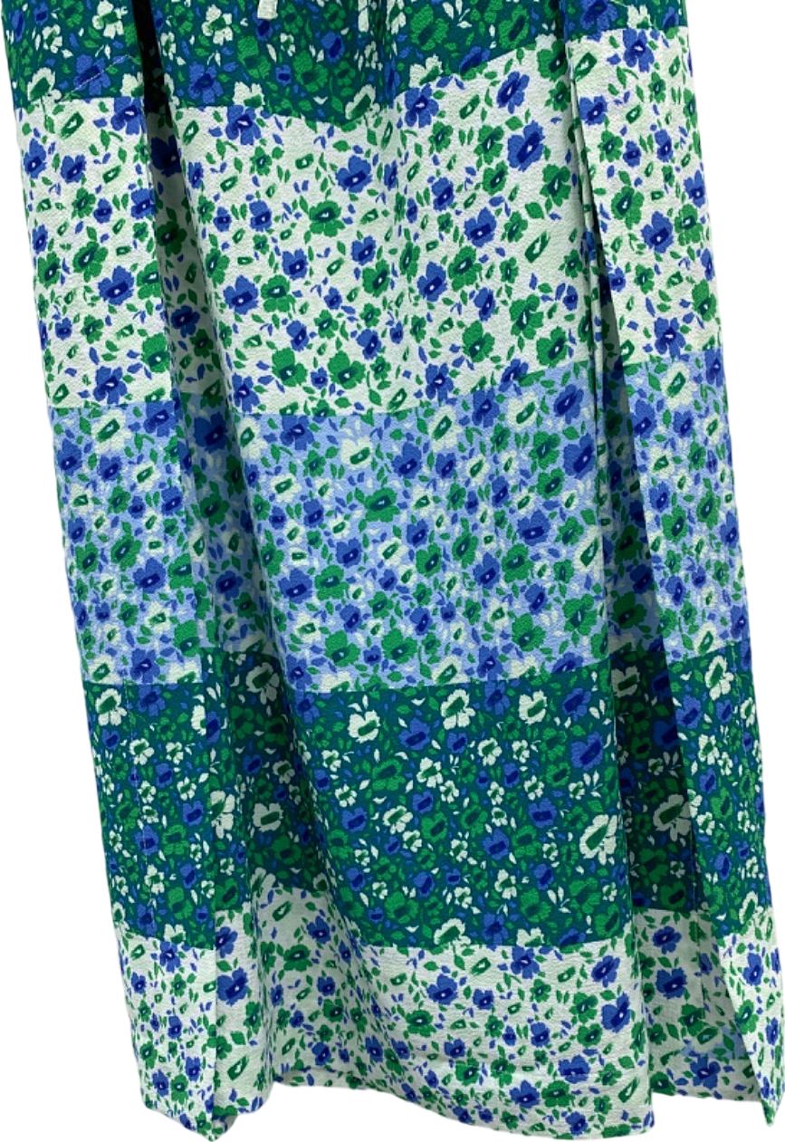 Baum Und Pferdgarten Blue Green Floral Midi Dress UK Size 10