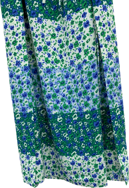 Baum Und Pferdgarten Blue Green Floral Midi Dress UK Size 10