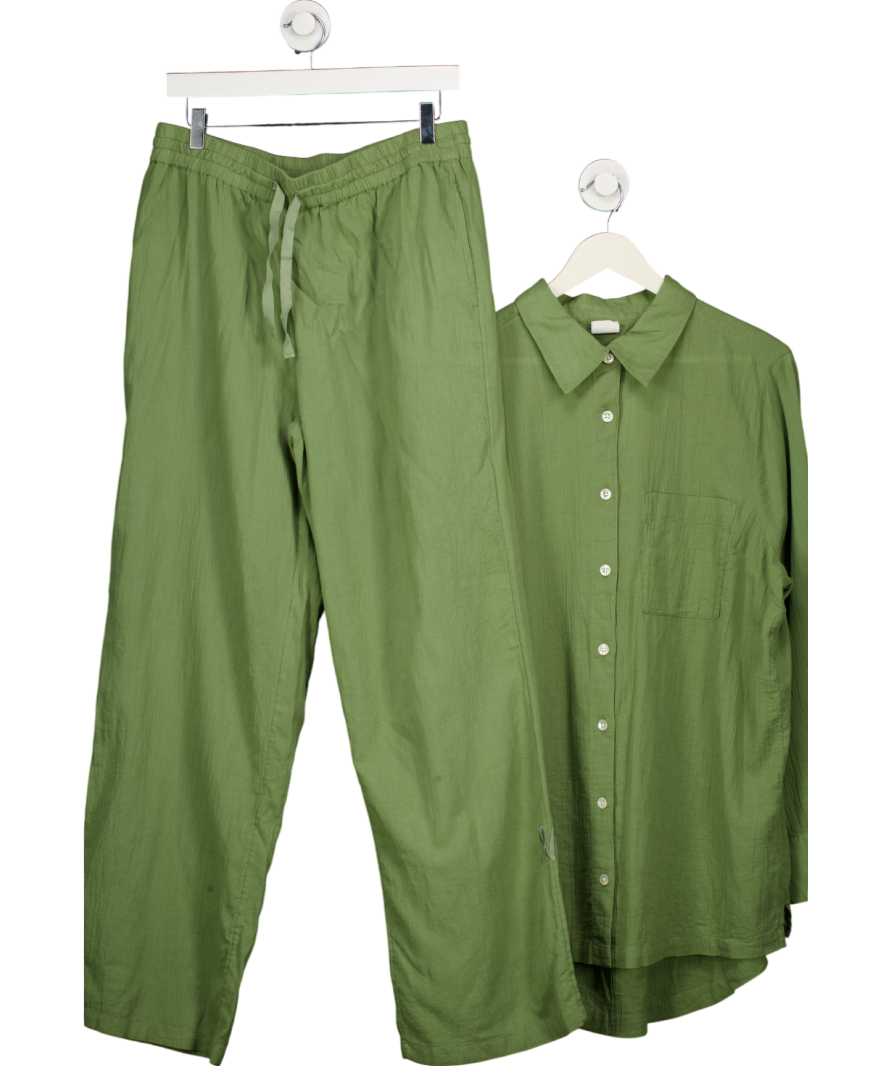 Nudea Green The Classic Trouser + The Midi Shirt UK L