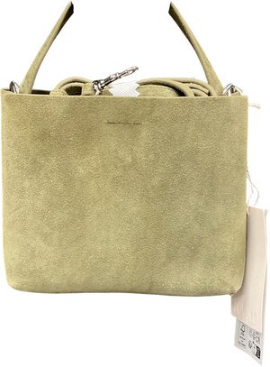 NA-KD Mini Suede Crossbody Tote Khaki Green