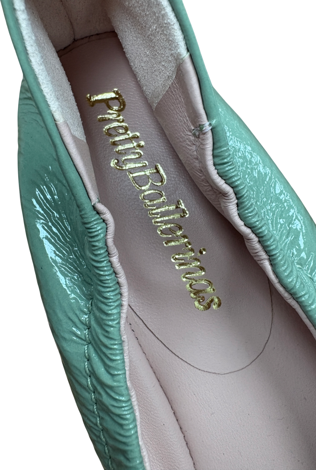 Pretty Ballerinas Green Gretschen Ballerina Pumps UK 8 EU 41 👠