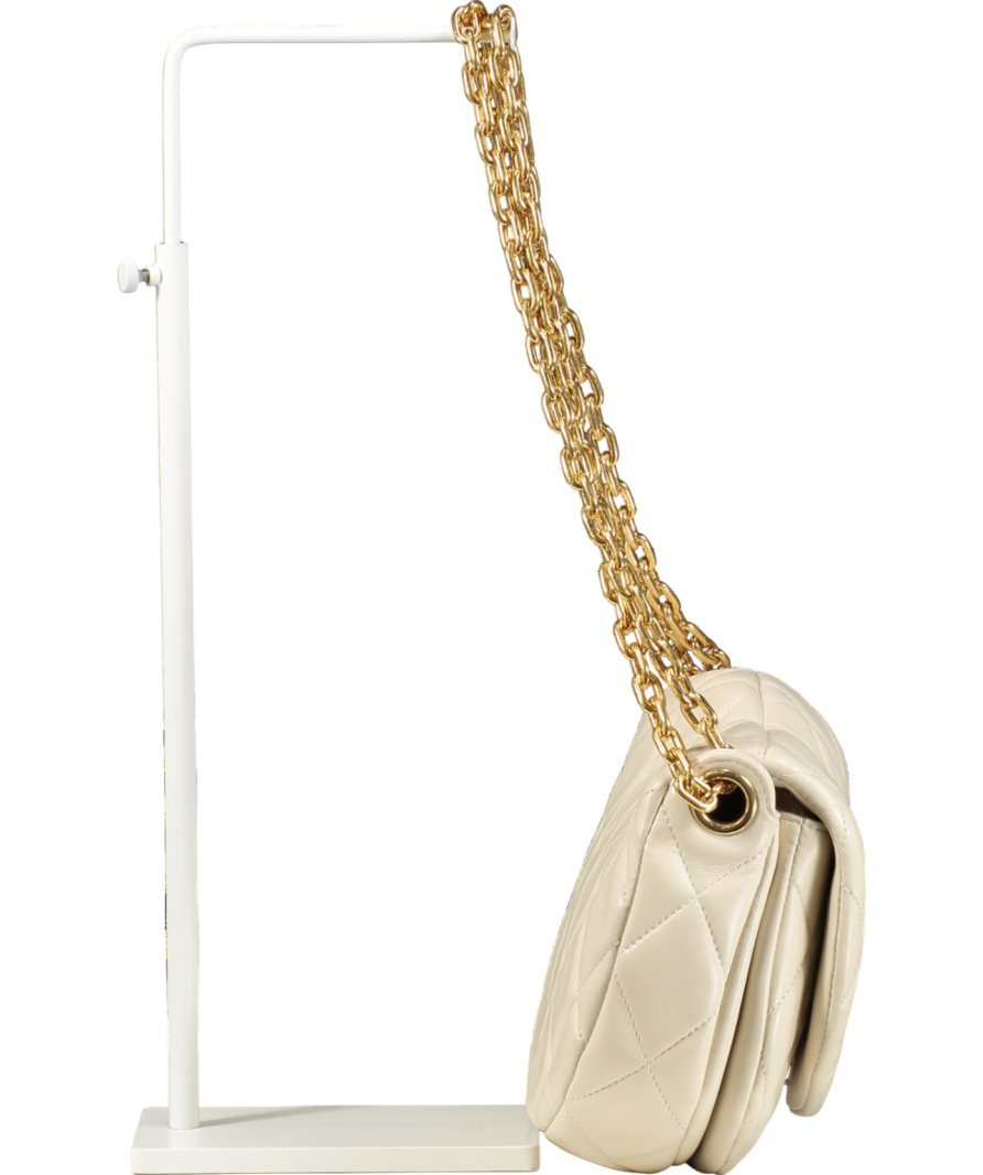 Burberry Cream Rocking Horse Quilted Crossbody Bag