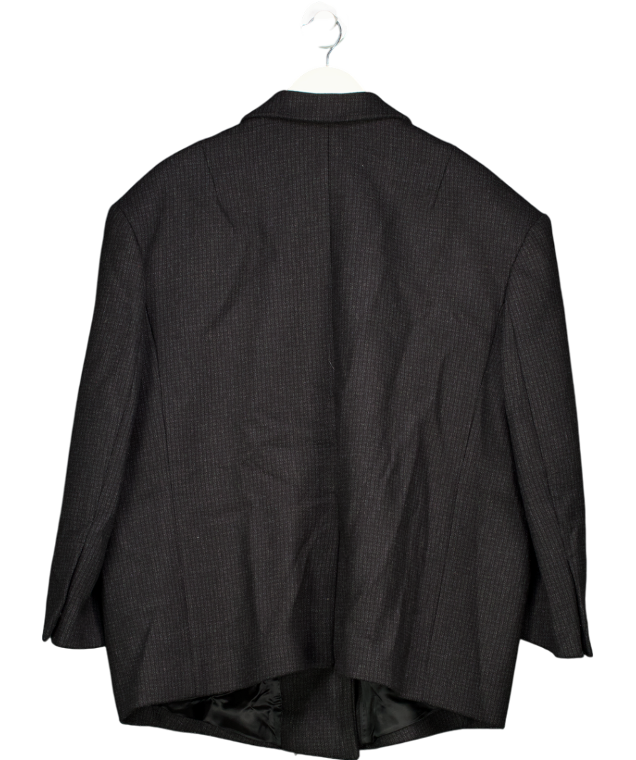 H&M Grey Studio Wool-blend Single-breasted Oversize Blazer UK M/L