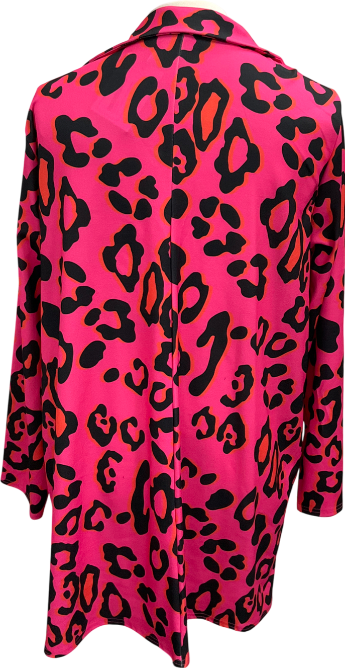 Limited Collection Pink Longline Animal Print Blazer UK 26