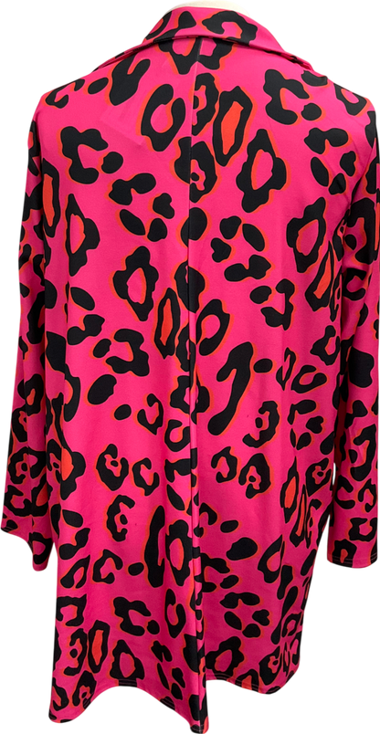 Limited Collection Pink Longline Animal Print Blazer UK 26